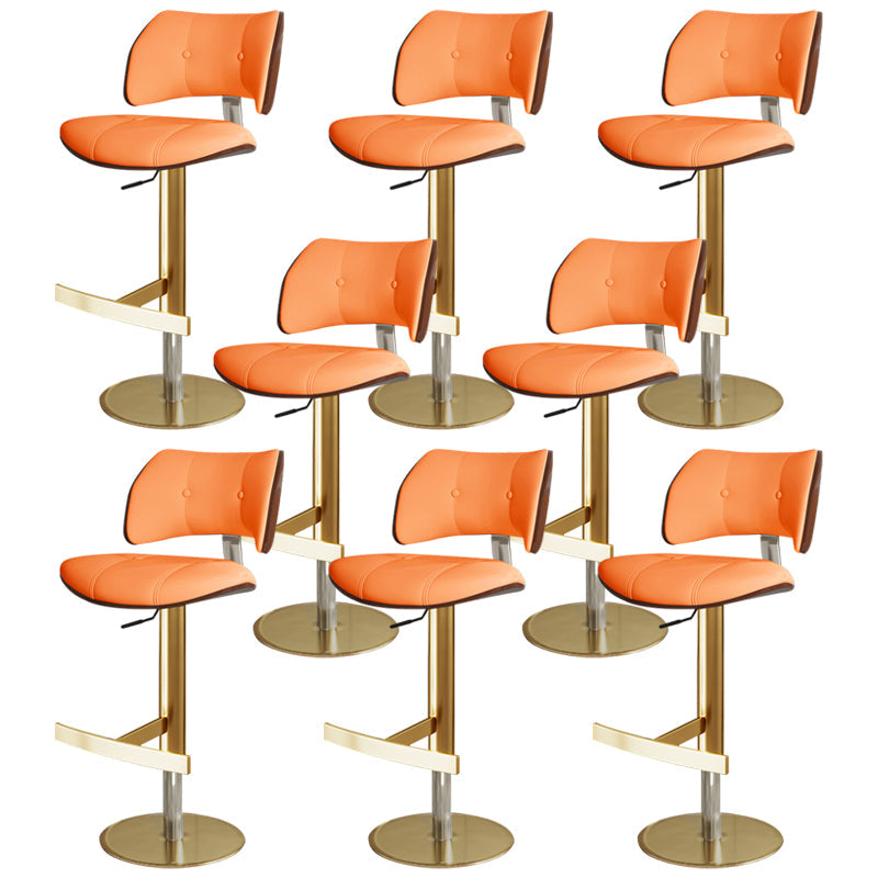 Tabouret de comptoir de randonnée de barre de métal de style glam pour le salon