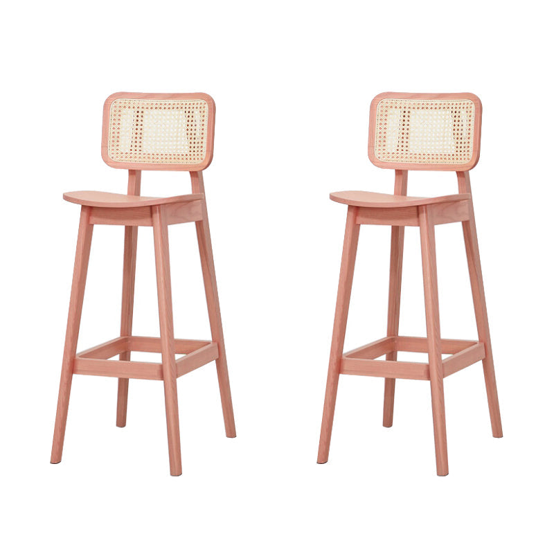 Solid Wood Stool Modern Style Counter and Bar Stool for Living Room 2 Piece Set Clearhalo 'Bar Furniture' 'Bar Stools' 'bar_stools' 'furn' 'furn_bar_stools' 'Furniture' 'Kitchen & Dining Furniture' 7806816