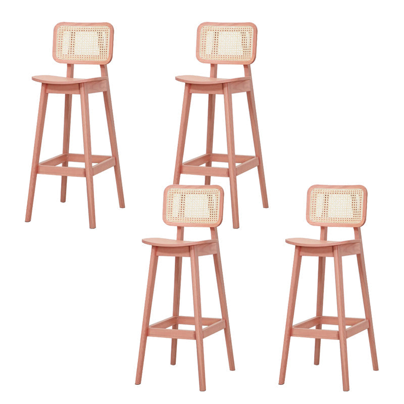 Solid Wood Stool Modern Style Counter and Bar Stool for Living Room 4 Piece Set Clearhalo 'Bar Furniture' 'Bar Stools' 'bar_stools' 'furn' 'furn_bar_stools' 'Furniture' 'Kitchen & Dining Furniture' 7806818