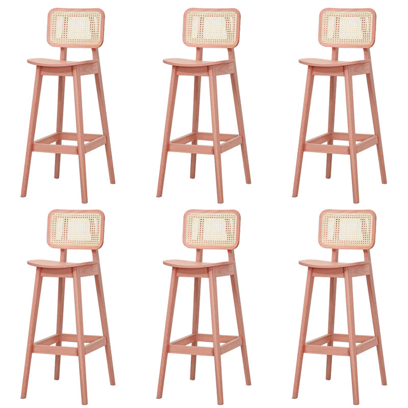 Solid Wood Stool Modern Style Counter and Bar Stool for Living Room 6 Piece Set Clearhalo 'Bar Furniture' 'Bar Stools' 'bar_stools' 'furn' 'furn_bar_stools' 'Furniture' 'Kitchen & Dining Furniture' 7806820
