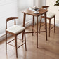 1/2/3 Pieces Bar Stool and Table Set Solid Wood Round for Dining Room