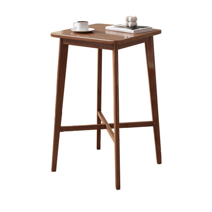 1/2/3 Pieces Bar Stool and Table Set Solid Wood Round for Dining Room