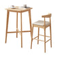 1/2/3 Pieces Bar Stool and Table Set Solid Wood Round for Dining Room