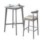1/2/3 Pieces Bar Stool and Table Set Solid Wood Round for Dining Room