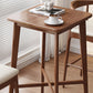 1/2/3 Pieces Bar Stool and Table Set Solid Wood Round for Dining Room