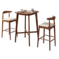 1/2/3 Pieces Bar Stool and Table Set Solid Wood Round for Dining Room