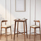 1/2/3 Pieces Bar Stool and Table Set Solid Wood Round for Dining Room