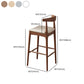 1/2/3 Pieces Bar Stool and Table Set Solid Wood Round for Dining Room