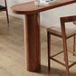 1/3 Pieces Bar Stool and Table Set Brown Solid Wood for Dining Room