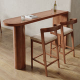 1/3 Pieces Bar Stool and Table Set Brown Solid Wood for Dining Room