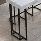 Stone Top Rectangle Bar Table with Metal Storage Base for Home Clearhalo 'Bar Furniture' 'Bar Tables' 'bar_tables' 'furn' 'furn_bar_tables' 'Furniture' 'Kitchen & Dining Furniture' 7806954