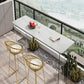 Table de bar rectangulaire en pierre blanche avec base en acrylique pour la maison