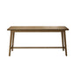 Brown Ash Wood Rectangle Bar Table with Trestle for Living Room