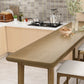 Brown Ash Wood Rectangle Bar Table with Trestle for Living Room