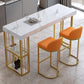 Contemporary Sintered Stone Top Counter Table with Double Pedestal Clearhalo 'Bar Furniture' 'Bar Tables' 'bar_tables' 'furn' 'furn_bar_tables' 'Furniture' 'Kitchen & Dining Furniture' 7807000