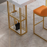 Hedendaagse gesinterde stenen bovenkanttafel met dubbele voetstuk