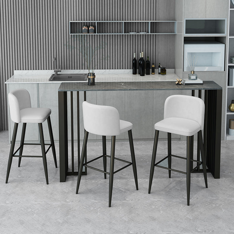Modern Rectangle Sintered Stone Top Bar Table for Kitchen Dining Room Clearhalo 'Bar Furniture' 'Bar Tables' 'bar_tables' 'furn' 'furn_bar_tables' 'Furniture' 'Kitchen & Dining Furniture' 7807017