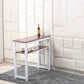Contemporary Style Wood Rectangle Pub Bar Table for Living Room Brown White Without Chairs Clearhalo 'Bar Furniture' 'Bar Tables' 'bar_tables' 'furn' 'furn_bar_tables' 'Furniture' 'Kitchen & Dining Furniture' 7807031
