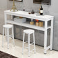 Contemporary Style Wood Rectangle Pub Bar Table for Living Room White Without Chairs Clearhalo 'Bar Furniture' 'Bar Tables' 'bar_tables' 'furn' 'furn_bar_tables' 'Furniture' 'Kitchen & Dining Furniture' 7807037