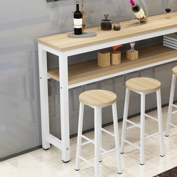 Contemporary Style Wood Rectangle Pub Bar Table for Living Room Clearhalo 'Bar Furniture' 'Bar Tables' 'bar_tables' 'furn' 'furn_bar_tables' 'Furniture' 'Kitchen & Dining Furniture' 7807039