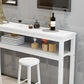 Contemporary Style Wood Rectangle Pub Bar Table for Living Room Clearhalo 'Bar Furniture' 'Bar Tables' 'bar_tables' 'furn' 'furn_bar_tables' 'Furniture' 'Kitchen & Dining Furniture' 7807041