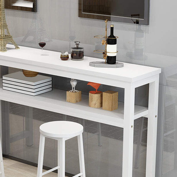 Contemporary Style Wood Rectangle Pub Bar Table for Living Room Clearhalo 'Bar Furniture' 'Bar Tables' 'bar_tables' 'furn' 'furn_bar_tables' 'Furniture' 'Kitchen & Dining Furniture' 7807041