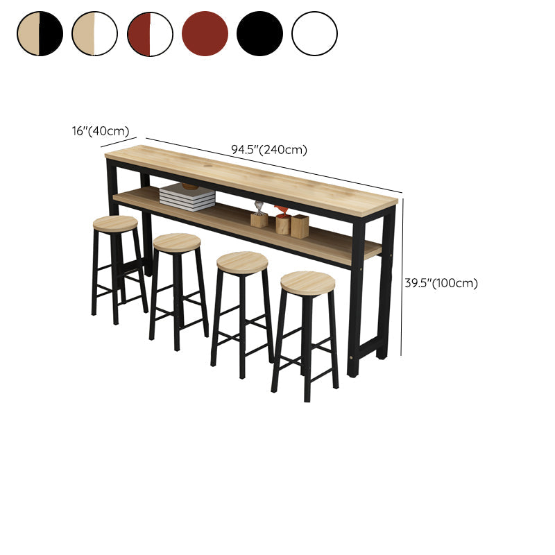 Contemporary Style Wood Rectangle Pub Bar Table for Living Room Clearhalo 'Bar Furniture' 'Bar Tables' 'bar_tables' 'furn' 'furn_bar_tables' 'Furniture' 'Kitchen & Dining Furniture' 7807056