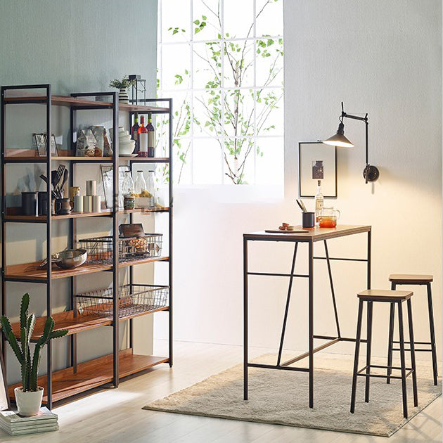Contemporary Style Wood Rectangle Bar Stool Table for Living Room Clearhalo 'Bar Furniture' 'Bar Tables' 'bar_tables' 'furn' 'furn_bar_tables' 'Furniture' 'Kitchen & Dining Furniture' 7807083