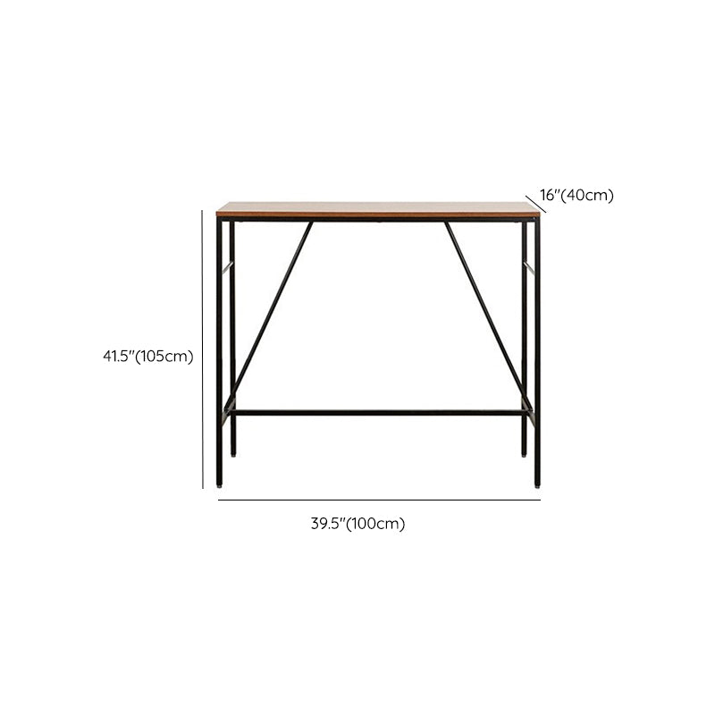 Contemporary Style Wood Rectangle Bar Stool Table for Living Room Clearhalo 'Bar Furniture' 'Bar Tables' 'bar_tables' 'furn' 'furn_bar_tables' 'Furniture' 'Kitchen & Dining Furniture' 7807092