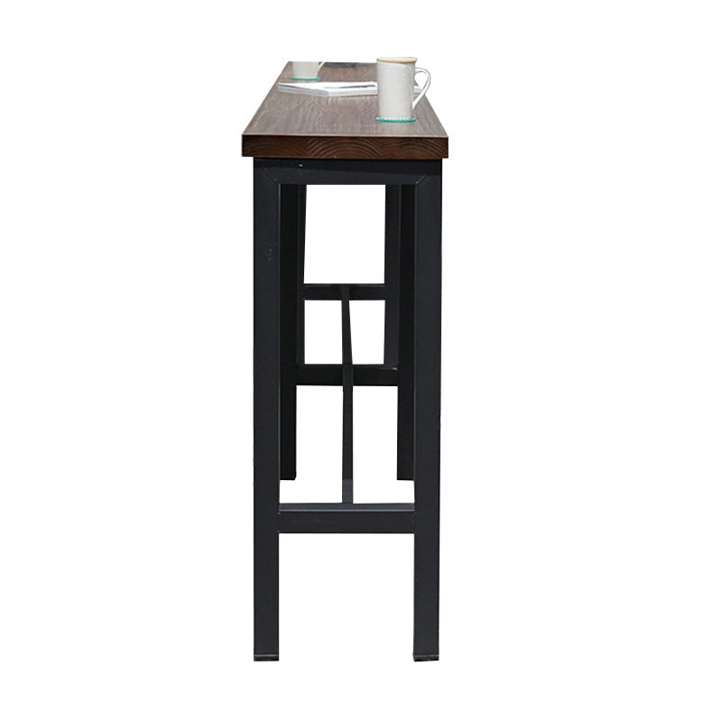 Modern Bar Dining Table Rectangle Bar Solid Wood Table in Brown Without Chairs Clearhalo 'Bar Furniture' 'Bar Tables' 'bar_tables' 'furn' 'furn_bar_tables' 'Furniture' 'Kitchen & Dining Furniture' 7807106