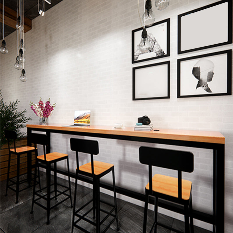 Modern Bar Dining Table Rectangle Bar Solid Wood Table in Brown Clearhalo 'Bar Furniture' 'Bar Tables' 'bar_tables' 'furn' 'furn_bar_tables' 'Furniture' 'Kitchen & Dining Furniture' 7807115