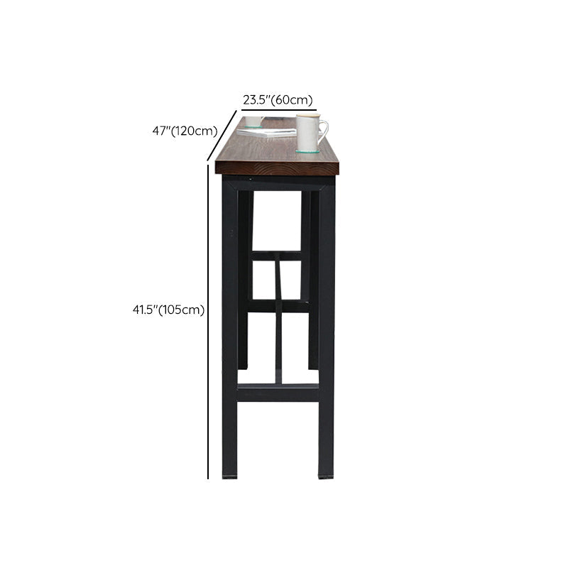 Modern Bar Dining Table Rectangle Bar Solid Wood Table in Brown Clearhalo 'Bar Furniture' 'Bar Tables' 'bar_tables' 'furn' 'furn_bar_tables' 'Furniture' 'Kitchen & Dining Furniture' 7807124
