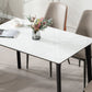 1/5/7 Pieces Modern Sintered Stone White Rectangle Dining Set for Home