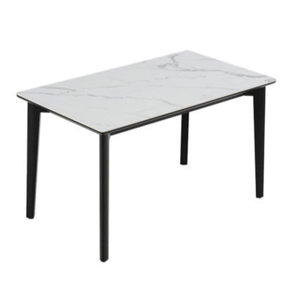 1/5/7 Pieces Modern Sintered Stone White Rectangle Dining Set for Home