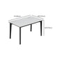 1/5/7 Pieces Modern Sintered Stone White Rectangle Dining Set for Home