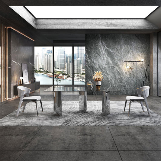 1/2/3 piezas Rectángulo moderno de vidrio templado Top Set para hogar