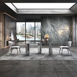 1/2/3 Pieces Modern Rectangle Tempered Glass Top Dining Set for Home