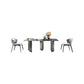 1/2/3 Pieces Modern Rectangle Tempered Glass Top Dining Set for Home