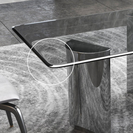 1/2/3 piezas Rectángulo moderno de vidrio templado Top Set para hogar