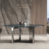 1/4/7 Pieces Stone Top Stainless Steel Base Dining Set for Home Clearhalo 'Dining Room Sets' 'Dining Tables & Seating' 'dining_room_set' 'furn' 'furn_dining_room_set' 'Furniture' 'Kitchen & Dining Furniture' 7807288