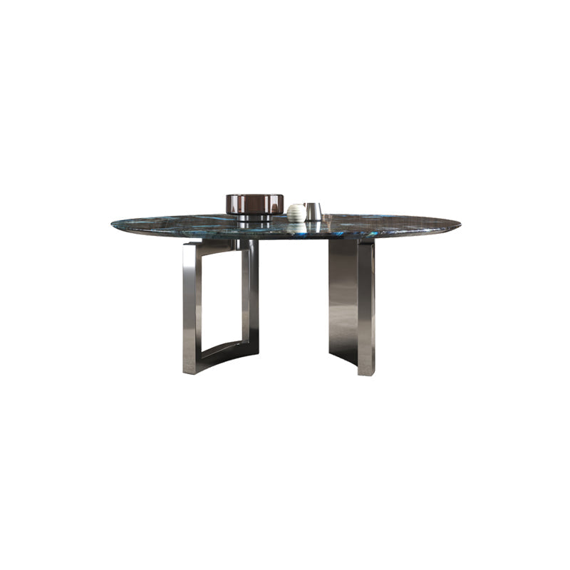 1/4/7 Pieces Stone Top Stainless Steel Base Dining Set for Home Table 1 Piece Clearhalo 'Dining Room Sets' 'Dining Tables & Seating' 'dining_room_set' 'furn' 'furn_dining_room_set' 'Furniture' 'Kitchen & Dining Furniture' 7807289