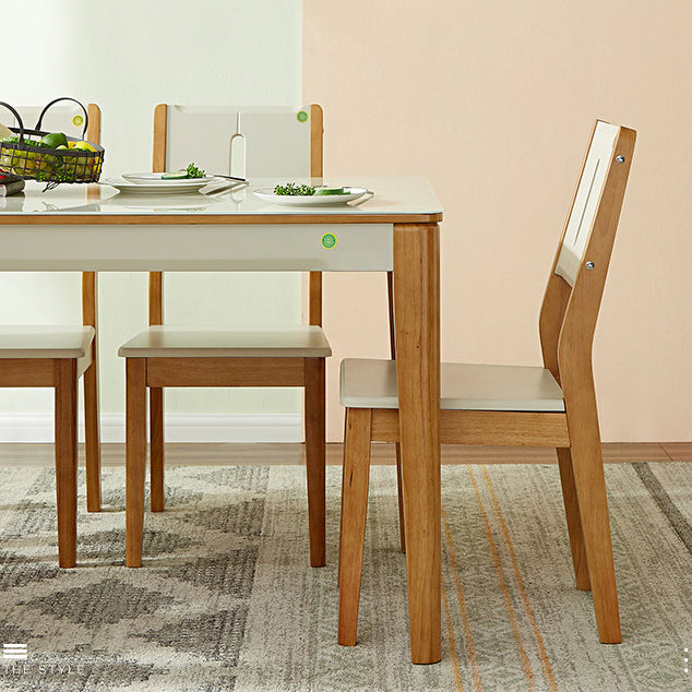 5/7 pièces en verre en bois massif en bois massif 4 jambes Ensemble pour la maison