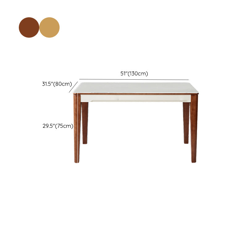 5/7 stuks glazen top massief houten frame 4 poten eetgelegen voor thuis