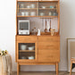 Contemporary Glass Doors Sideboard Cabinet with Storage for Home Use