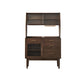 Contemporary Glass Doors Sideboard Cabinet with Storage for Home Use