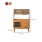 Contemporary Glass Doors Sideboard Cabinet with Storage for Home Use