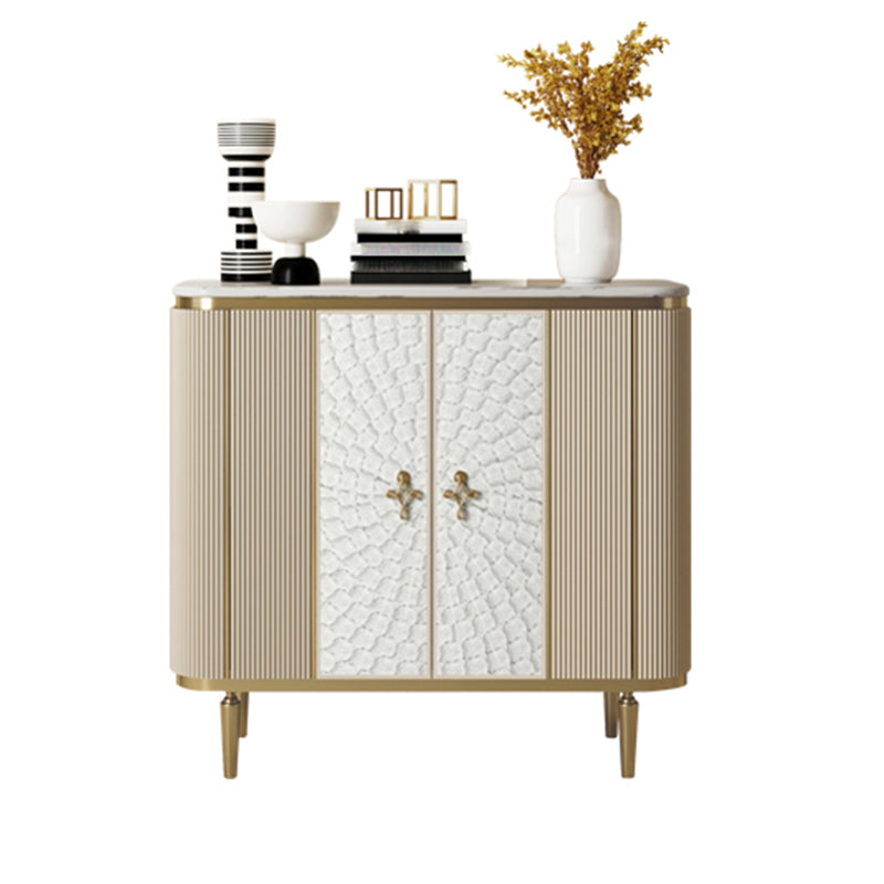 Modern Style Wooden Storage Sideboard Cabinet with Marble Top Clearhalo 'buffet_sideboard' 'Buffets & Sideboards' 'furn' 'furn_buffet_sideboard' 'Furniture' 'Kitchen & Dining Furniture' 7807539