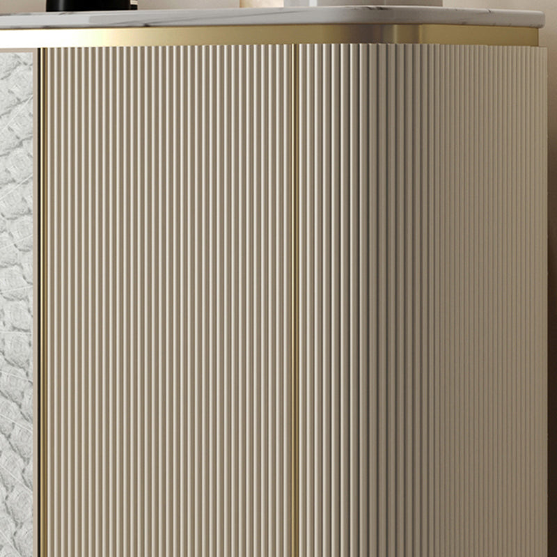 Modern Style Wooden Storage Sideboard Cabinet with Marble Top Clearhalo 'buffet_sideboard' 'Buffets & Sideboards' 'furn' 'furn_buffet_sideboard' 'Furniture' 'Kitchen & Dining Furniture' 7807542