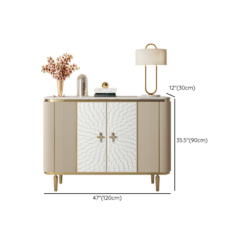 Modern Style Wooden Storage Sideboard Cabinet with Marble Top Clearhalo 'buffet_sideboard' 'Buffets & Sideboards' 'furn' 'furn_buffet_sideboard' 'Furniture' 'Kitchen & Dining Furniture' 7807545