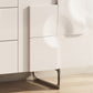 Cassetti di stoccaggio in legno massiccio in stile nordico mobile in bianco